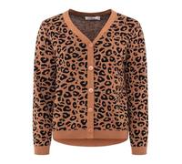 Zwillingsherz Damen Cardigan - Strickjacke mit Animal Print - 100 % Baumwolle - Weiche Strickjacke mit Knopfleiste - Stylischer Look für Frühling, Herbst & Winter - Bequeme Loungewear