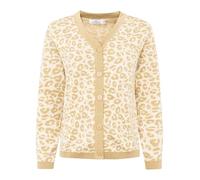 Zwillingsherz Cardigan "Gestrickter-Leo" in Beige - Größe L/XL | Damen Pullover Cardigans