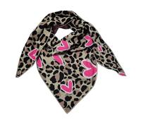 Zwillingsherz Damen Dreieckstuch Schal Dreiecksschal Damen mit Baumwoll Polyester Anteil Modell Trend flauschiger Frauenschal Accessoire Schals und Tücher modischer Begleiter