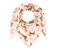 Zwillingsherz Damen Dreieckstuch Schal mit Muster leichter Musselin Baumwollschal modisches Accessoire