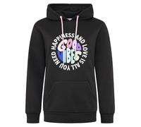 Zwillingsherz Damen Hoodie mit Kapuze - Kuscheliger Oversize Kapuzenpullover - Weicher Sweatshirt Pullover für Frauen Aufdruck - Stylischer Look für Frühling, Herbst & Winter - Loungewear Good Vibes