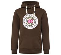 Zwillingsherz Hoodie "Kelly" in Braun - Größe S/M | Damen Sweatshirts Jacken