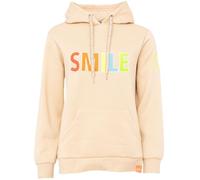 Zwillingsherz Damen Hoodie Sweatshirt, Pulli mit Smile-Design Kapuze (DE/NL/SE/PL, Alphanumerisch, S, Regular, Regular, Beige)