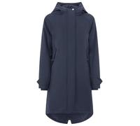 Kurzmantel ZWILLINGSHERZ "Keep Smiling", Damen, Gr. L, blau (marine), Web, Obermaterial: 100% Polyester, unifarben, oversize ca. Mitte Oberschenkel, ohne Ausschnitt, gerader Abschluss, Mäntel Kurzmant