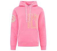 Zwillingsherz Damen Kapuzenpullover, Casual Sweatshirt mit Smile-Aufdruck, Regular Fit, Langarm (DE/NL/SE/PL, Alphanumerisch, S, Regular, Regular, pink)