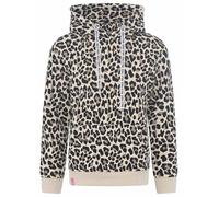 Zwillingsherz Damen Kapuzenpullover, Leoparden-Muster, Beige, Langarm (DE/NL/SE/PL, Alphanumerisch, XXL, Regular, Regular, Beige)