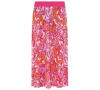 Zwillingsherz Damen Maxirock mit Blumen Allover Muster aus 100% Viskose - Langer, fließender Sommerrock mit elastischem Komfortbund - Feminisches Design für Alltag, Freizeit & Urlaub