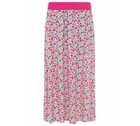 Zwillingsherz Damen Maxirock mit Blumen Allover Muster aus 100% Viskose - Langer, fließender Sommerrock mit elastischem Komfortbund - Feminisches Design für Alltag, Freizeit & Urlaub