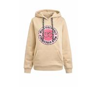Hoodie ZWILLINGSHERZ "Wild Vibes", Damen, Gr. S/M, beige, Sweatware, Obermaterial: 50% Baumwolle, 50% Polyester, Sweatshirts Hoodie, runder Druck, Leo Details, Stickerei auf Kapuze, Fronttasche (26756