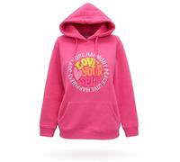 Hoodie ZWILLINGSHERZ "Love Yourslef", Damen, Gr. L/XL, mittelpink, Sweatware, Obermaterial: 50% Baumwolle, 50% Polyester, normal normal, ohne Ausschnitt, angesetztes Bündchen, Sweatshirts Hoodie, rund