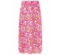 Zwillingsherz Damen Rock Maxi Midirock mit Gummibund Frühling Sommer - Bunt Gemustert