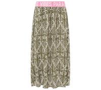 Zwillingsherz Damen Rock Maxi Midirock mit Gummibund Frühling Sommer - Bunt Gemustert