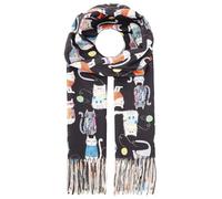 Zwillingsherz Damen Schal Damen Hund Katze Muster Trend flauschiger Frauenschal Accessoire Schals und Tücher modischer Begleiter