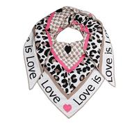 Zwillingsherz Damen Schal Dreieckstuch Dreieckschal kuschelig weich Baumwolle Polyester großes warmes Halstuch Herbst Winter