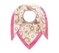 Dreieckstuch ZWILLINGSHERZ ""Blumige Aussichten"", Damen, beige pink, Strick, Materialmix, gemustert, mehrfarbig, Modetücher, Florales Muster, Kante Uni, Strick (94245167-0) beige pink