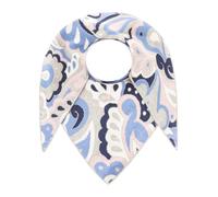 Zwillingsherz Damen Schal Dreieckstuch Dreieckschal Modell Paisley, Teddy Herz, Dog lover, Teddy schal, oops, H mit Rand,kuschelig weich Baumwolle Polyester großes warmes Halstuch Herbst Winter