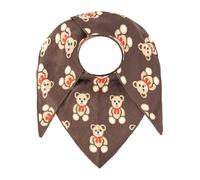 Zwillingsherz Damen Schal Dreieckstuch Dreieckschal Modell Paisley, Teddy Herz, Dog lover, Teddy schal, oops, H mit Rand,kuschelig weich Baumwolle Polyester großes warmes Halstuch Herbst Winter