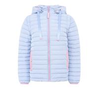 Zwillingsherz Damen Steppjacke kurz - Leichte Jacke in Hellblau mit Kapuze - Modische Übergangsjacke für Frauen - Stylische Outdoorjacke mit langen Ärmeln - Perfekt für Frühling & Herbst