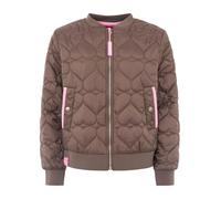 Zwillingsherz Damen Steppjacke mit Herzmuster - Leichte Bomberjacke - Kurze Übergangsjacke für Frühling & Herbst - Komfortable Outdoorjacke mit Reißverschluss - Stylische Jacke für Alltag & Freizeit