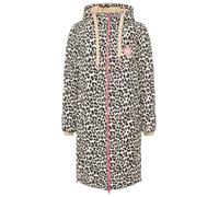 Steppmantel ZWILLINGSHERZ "Allover Leo", Damen, Gr. L, beige, Web, Obermaterial: 100% Polyester, gemustert, mehrfarbig, weit knieumspielend, ohne Ausschnitt, angesetztes Bündchen, Mäntel Steppmantel, 
