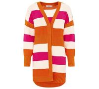 Zwillingsherz Damen Strickjacke Cardigan Feinstrick Leo Muster weich & bequem - Allrounder für alle Jahreszeiten