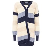 Zwillingsherz Damen Strickjacke Cardigan Feinstrick Leo Muster weich & bequem - Allrounder für alle Jahreszeiten