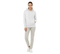 ZWILLINGSHERZ Damen Sweat-Jacke mit Kapuze Zip-Hoodie mit Taschen 46094-3 Grau L
