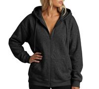Zwillingsherz Damen Sweatjacke mit Kapuze - Zip Hoodie mit Reißverschluss & Taschen, Kapuzenpullover aus weichem Sweat, Comfort Fit
