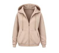 Zwillingsherz Damen Sweatjacke mit Kapuze - Zip Hoodie mit Reißverschluss & Taschen, Kapuzenpullover aus weichem Sweat, Comfort Fit