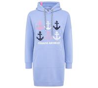 Zwillingsherz Damen Sweatkleid, Hoodiekleid Langarm (DE/NL/SE/PL, Alphanumerisch, M, Regular, Regular, blau)