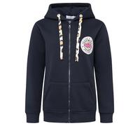 Zwillingsherz Damen Sweatshirt Jacke mit Kapuze - Kuschelige Oversize Hoodie-Jacke - Weiche Sweatjacke für Frauen mit Leo Kordelzug und Herzen - Stylischer Look für Frühling, Herbst & Winter