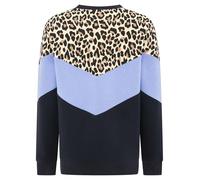 Zwillingsherz Damen Sweatshirt - Langer bequemer Pullover aus Baumwolle - Frauen Damenpullover Loungewear Mode - Freizeitpullover Casual - Damen Sweater Frühling Herbst Winter Leo Blockstreifen