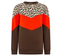 Zwillingsherz Damen Sweatshirt - Langer bequemer Pullover aus Baumwolle - Frauen Damenpullover Loungewear Mode - Freizeitpullover Casual - Damen Sweater Frühling Herbst Winter Leo Blockstreifen