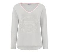 Zwillingsherz Damen Sweatshirt mit Schriftzug - Oversize Pullover aus Baumwolle - Langarmshirt mit V-Ausschnitt - Bequemes Freizeit Oberteil mit positiver Botschaft - Casual Look für Alltag