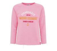 Zwillingsherz Damen Sweatshirt, Strandglück Design, Langarm, Baumwollmischung, Casual Fit (DE/NL/SE/PL, Alphanumerisch, M, Regular, Regular, rosa)