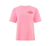 Zwillingsherz Damen T-Shirt 100% Baumwolle - Kurzarm Shirt mit kleinem Schriftzug & Herzmotiv - Frauen Basic Shirt Casual Freizeit Sommer - Damen Oberteil Herz Design