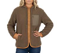 Kapuzensweatjacke ZWILLINGSHERZ "Classic", Damen, Gr. XL, taupe, Plüsch, Obermaterial: 100% Polyester, kontrastfarbene Details, unifarben, hüftbedeckend, ohne Ausschnitt, gerader Abschluss kontrastfar