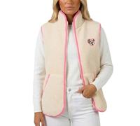 Zwillingsherz Damen Weste - Flauschiges Teddyfleece - Kuschelige Weste in modernem Stil
