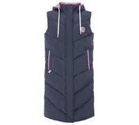 Zwillingsherz Damen Weste Steppweste - blau warme Winterweste mit Kapuze, leicht & kuschelig, top verarbeitet