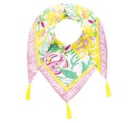 Zwillingsherz Dreieckstuch, Damen Schal, Bunt Gemustert, Viskose (Gelb Grün)