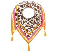 Zwillingsherz Dreieckstuch, Damen Schal, Bunt Gemustert, Viskose (Leo Orange)