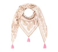 Zwillingsherz Dreieckstuch "Geometric Paisley" in Beige - (L)200 x (B)90 cm - 36% | Damen Schals Tuecher