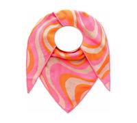 Dreieckstuch ZWILLINGSHERZ "Happy Waves", Damen, beige pink orange, Strick, Baumwollmischung, gemustert, Modetücher, auffallendes Muster, Strick, wärmend (68418212-0) beige pink orange