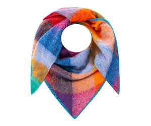 Zwillingsherz Dreieckstuch "Karo" in Bunt - (L)76 x (B)68 cm - 40% | Damen Schals Tuecher
