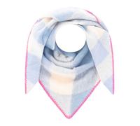 Dreieckstuch ZWILLINGSHERZ "Karo", Damen, hellblau, Obermaterial: 100% Polyester, Modetücher, großes Karo-Design, weiche Qualität, Dreiecksform (10311621-0) hellblau