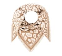 Zwillingsherz Dreieckstuch "Leo Fransen Kante" in Beige - (L)170 x (B)95 cm - 52% | Damen Schals Tuecher