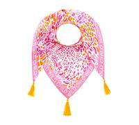 Zwillingsherz Dreieckstuch "Leo Kopf" in Rosa - (L)200 x (B)100 cm - 71% | Damen Schals Tuecher