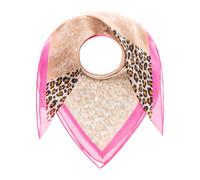 Zwillingsherz Dreieckstuch 'Leopard Patchwork' beige/pink