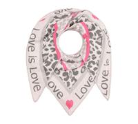 Zwillingsherz Dreieckstuch "Love is Love" in Grau - (L)200 x (B)100 cm - 30% | Damen Schals Tuecher