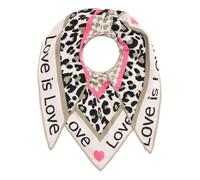 Zwillingsherz Dreieckstuch "Love is Love" in Khaki - (L)200 x (B)100 cm - 33% | Damen Schals Tuecher